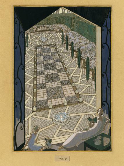 Jardin pour l’hôtel de Vogüé, quai d’Orsay, Paris 7e, 1925, Albert Laprade