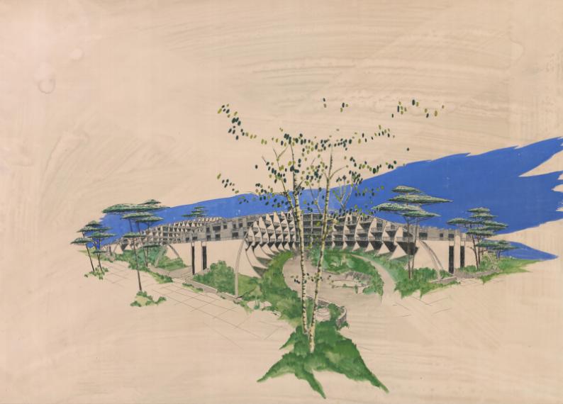 Immeuble d'habitation Les Jardins de la mer, La Grande-Motte, 1975, Jean Balladur