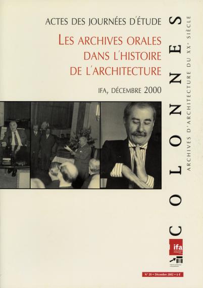 N°20 - Les archives orales dans l'histoire de l'architecture