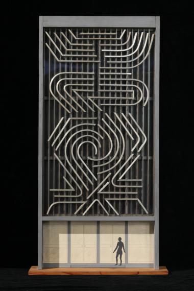 Sculpture pour le collège d'enseignement secondaire de Cachan, vers 1974, Edgard Pillet