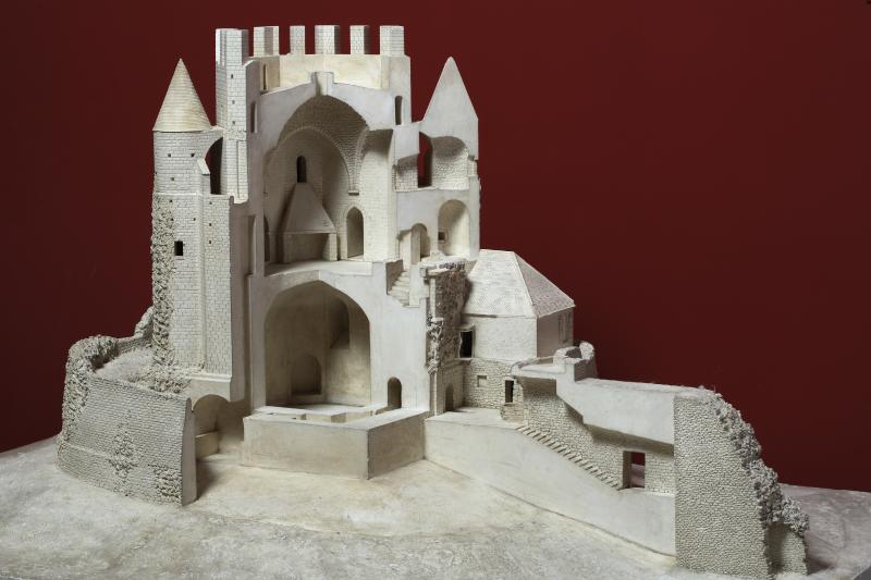 Provins, la tour-maîtresse, XIIe et XVe siècles. Maquette, Camille Garnier, 1944